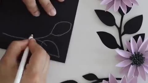 "DIY Paper Flowers | Simple & Elegant Wall Decoration Idea 🌸"