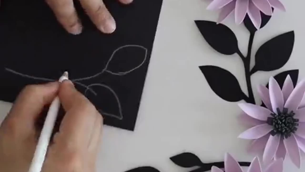 "DIY Paper Flowers | Simple & Elegant Wall Decoration Idea 🌸"