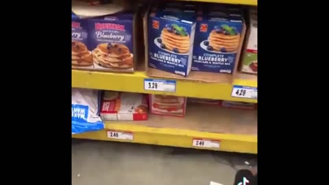 niglets destroys store aisle while "dad" encourages him