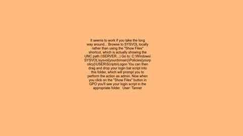 Domain Admin unable to modify domain scripts directory