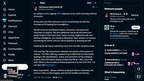 CHASE GEISER IS LIVE NOW