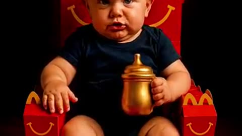 Baby Trump taking about Mcdonald