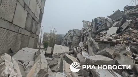 FPV Drone Flight Over Destroyed Krasnoarmeysk