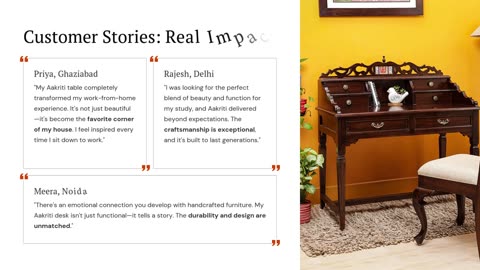 Top Wooden Study Tables for Home & Office | Elegant Designs by Aakriti Art Creations