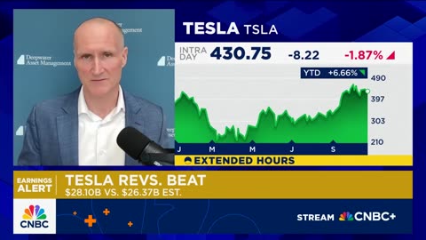 Tesla's stock is moving in the right direction, says Deepwater Asset Management's Munster