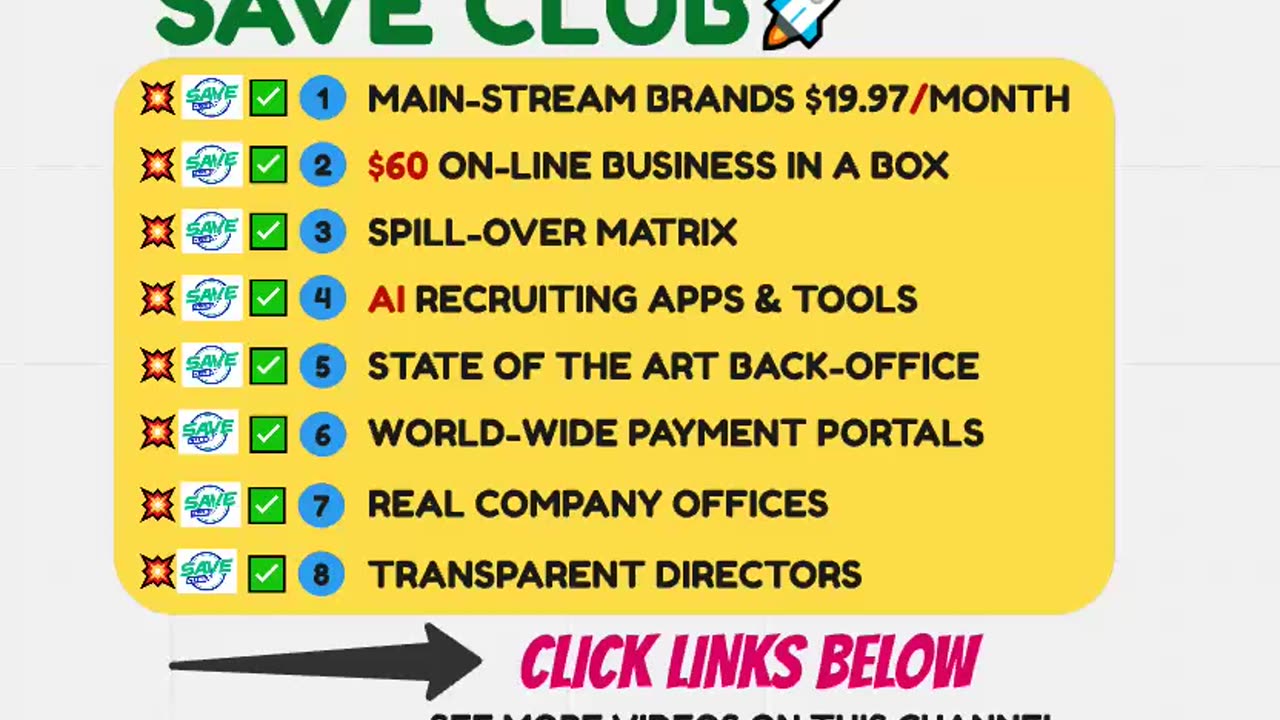 SAVE CLUB COULD BECOME THE BIGGEST NETWORK MARKETING OPPORTUNITY IN 2025 - TOP TEAM ROB BUSER