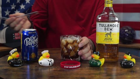 James Means - Tullamore Dew Honey Whiskey Liqueur & Dr Pepper Dark Berry Soda