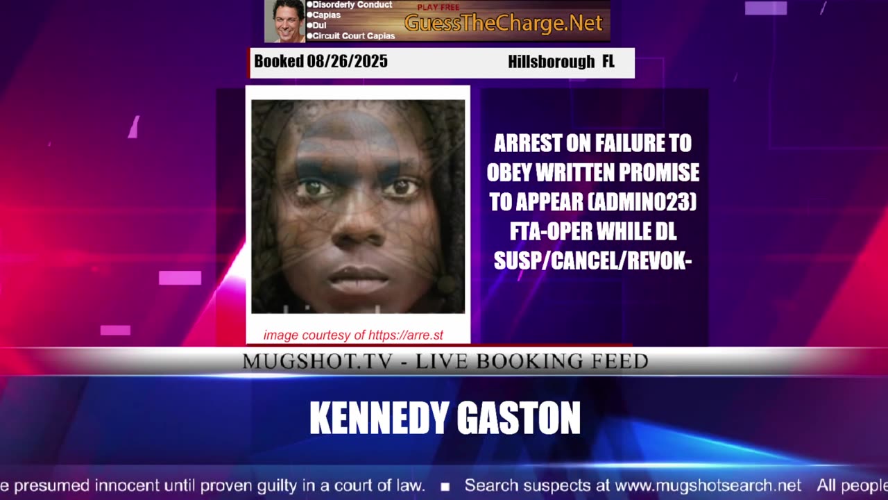 Mugshot TV - Live Arrest Booking Video Stream