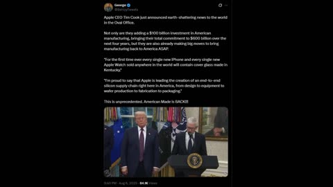 Apple CEO Tim Cook just announced earth-shattering news to the world in the Oval Office