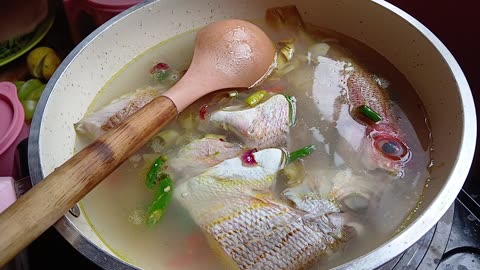 Cooking fish Indonesia