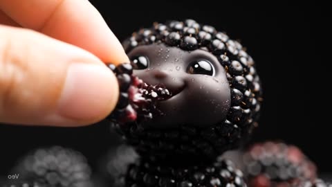 Blackberry vs Apple! Which one is Cute? #unfreezemyaccoun #asmr #foryoupage❤️❤️ #ai #relaxing #fruit