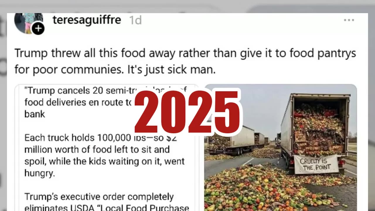 Fact Check: NO EVIDENCE Trump Threw Away 20 Truckloads Of Food En Route To Ohio Food Banks