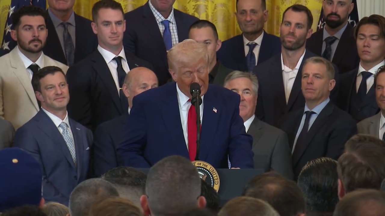 President Trump Participates in a Visit with the 2024 World Series Champions the Los Angeles Dodgers