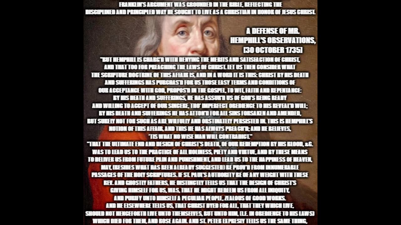 1735.10.30 Benjamin Franklin A Defense of Mr. Hemphill’s Observations, 30 October 1735