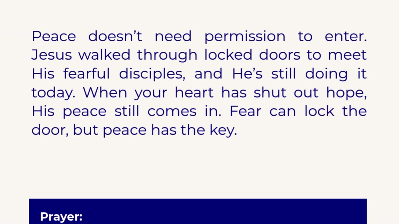 Peace That Walks Through Walls