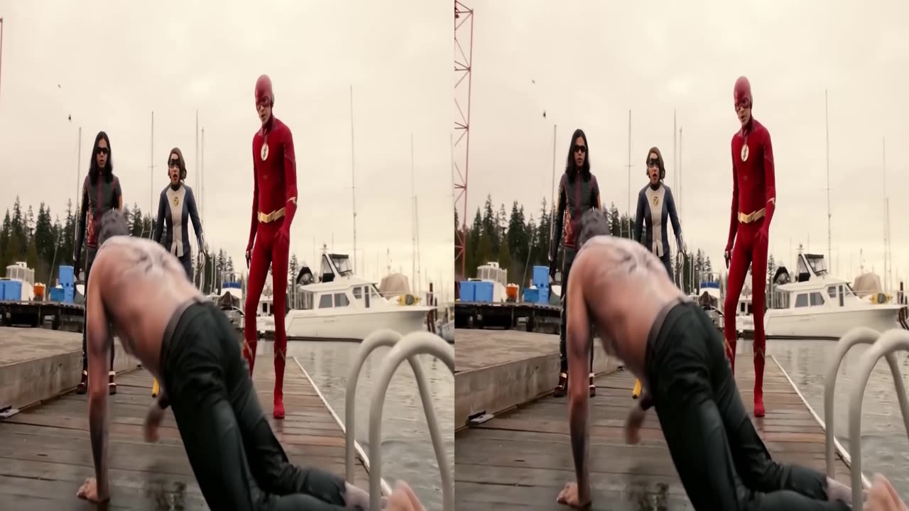 3D VR | Sharkman vs The Flash - Both at extreme level