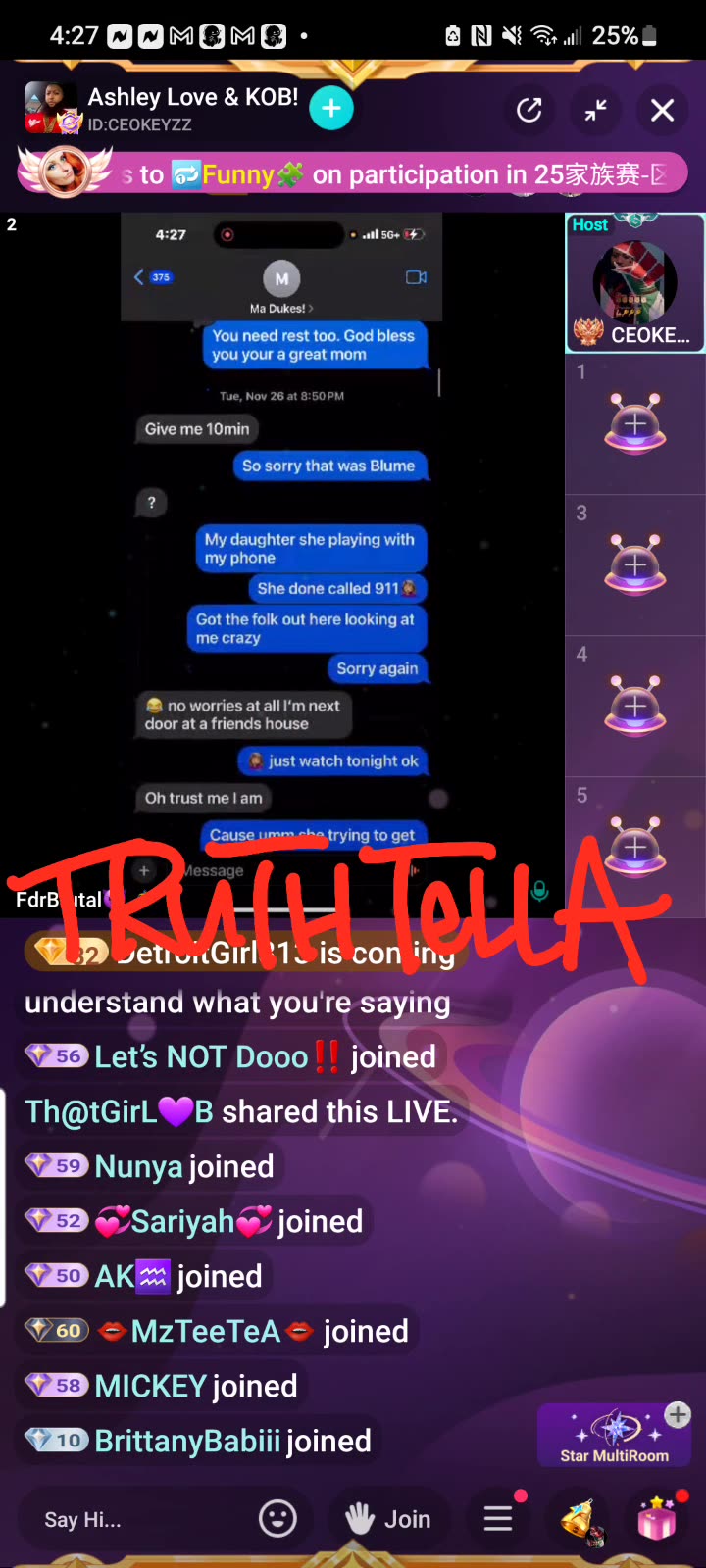 FDR BRUTAL READS MESSAGES FROM ASHLEY LOVE MOTHER ABOUT KOB & OTHER THINGS PT. 1