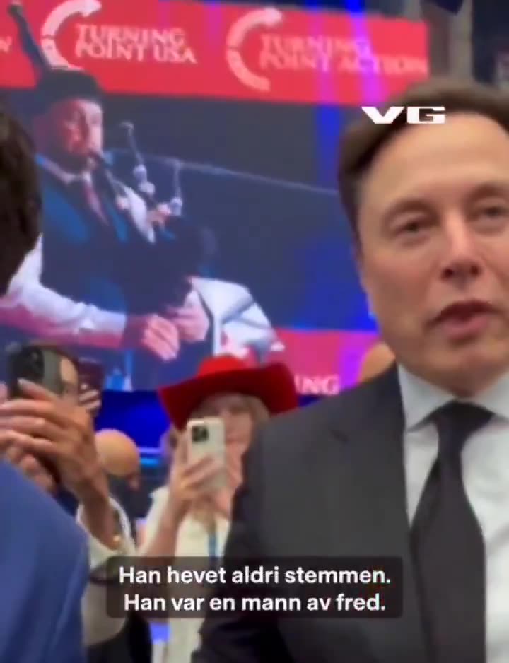 Elon Musk’s message at Charlie Kirk’s memorial.. 🫶