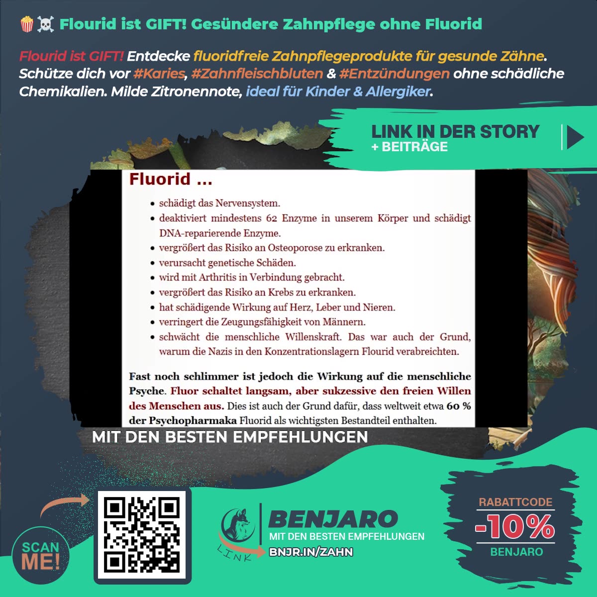 🍿☠️ Flourid ist GIFT! Gesündere Zahnpflege ohne Fluorid