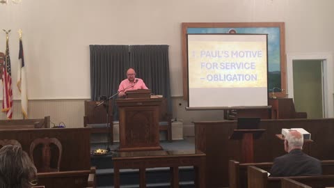 Pastor Gene Miller at Castleberry Baptist Church on March 16, 2025.