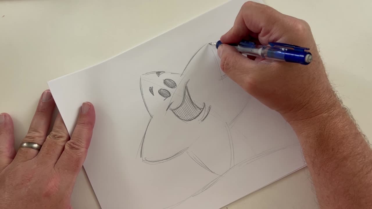 How to Draw a Happy Cartoon Starfish
