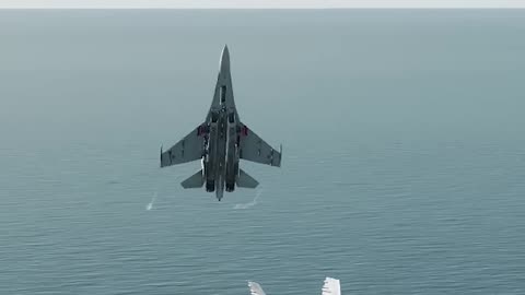 Su-27 Carrier Landing With a Cobra