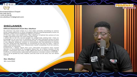 Rev Obofour have issued a statement to debunks Agradaa assertion
