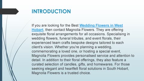 Best Wedding Flowers in West Hobart