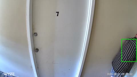 August 11, My Neighbour going in and out 50 times.