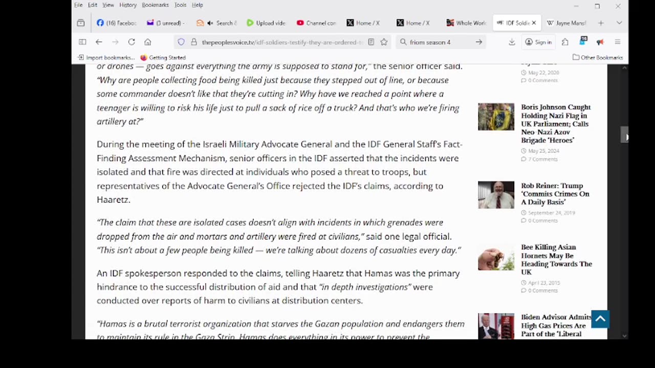 IDF Soldiers Testify They Are Ordered To Shoot Palestinian Children Seeking Food and Water