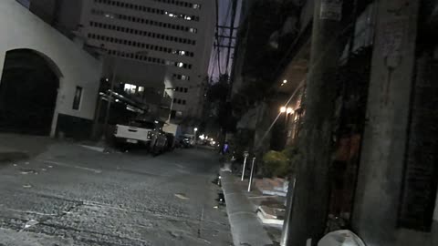 On the Lookout on Guerrero Street in Manila City in the Philippines