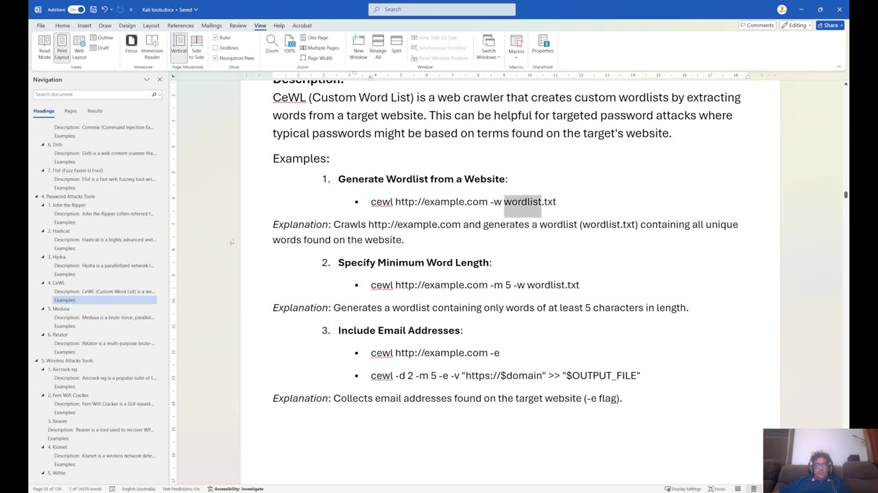 Kali Tools CeWL Part 1 of 2 8 3 2025