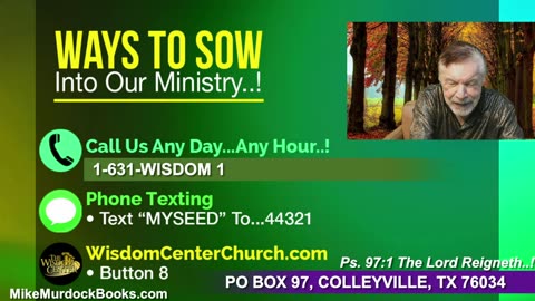 Re-Air: Wisdom World With Mike Murdock..!!!