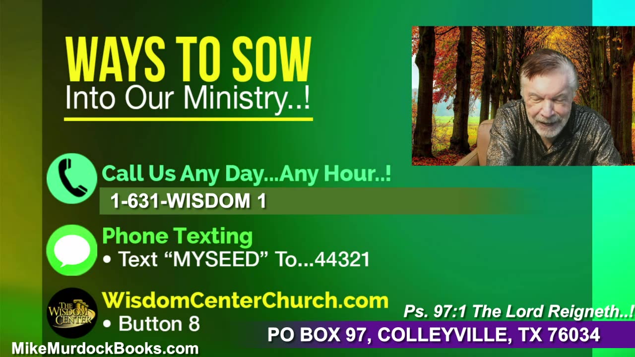 Re-Air: Wisdom World With Mike Murdock..!!!