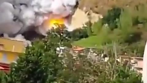 WATCH: Massive explosions at fireworks factory in Pianura area of Naples, Italy.