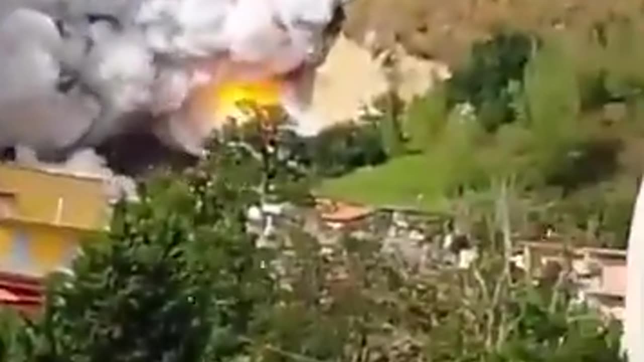 WATCH: Massive explosions at fireworks factory in Pianura area of Naples, Italy.