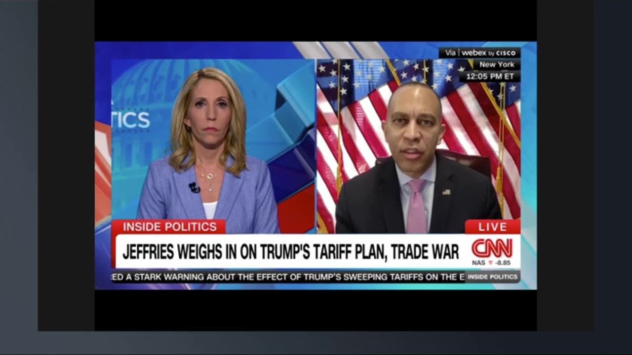 Jeffries On CNN: Trump Is Crashing The Economy In Real Time And He's Driving Us Toward A Recession