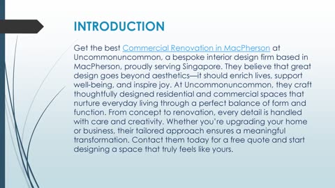 Get the best Commercial Renovation in MacPherson