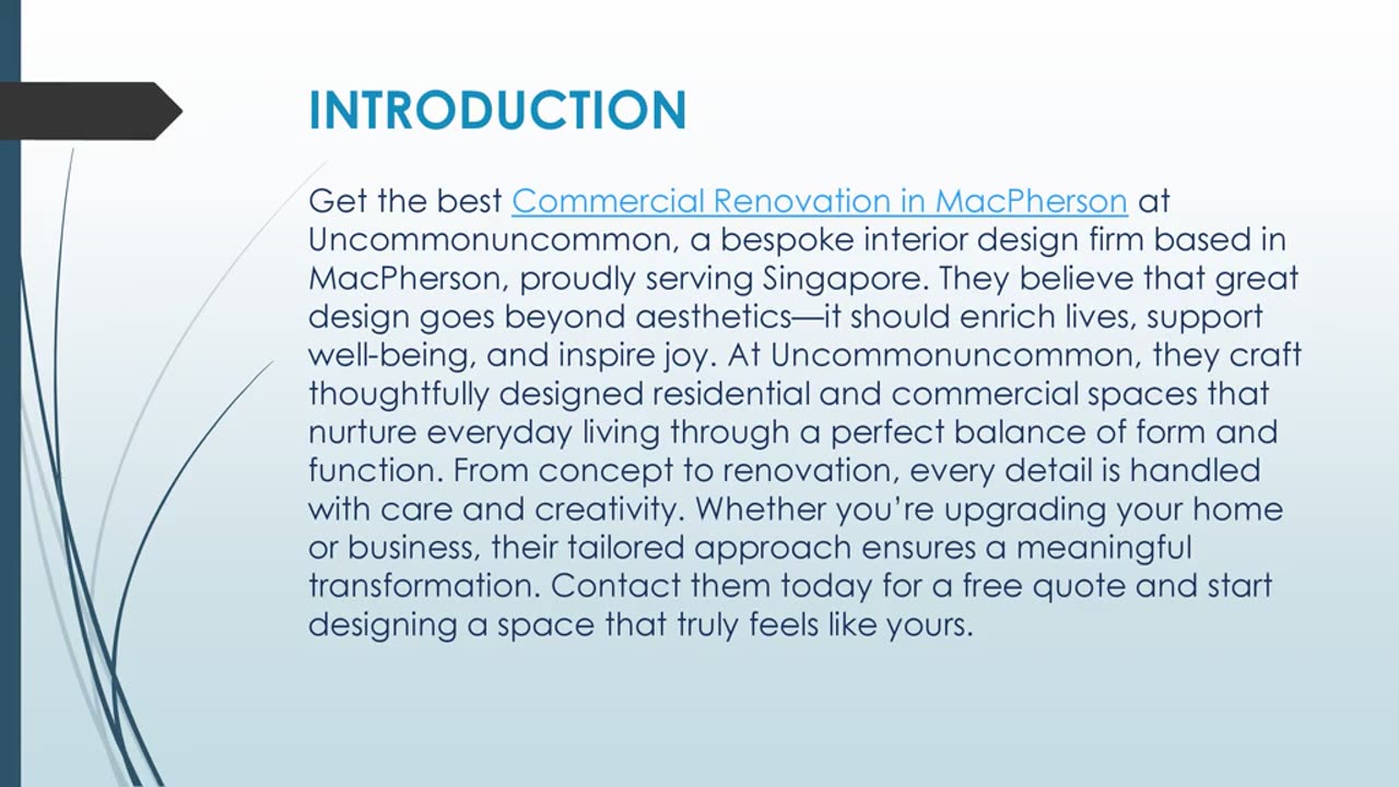 Get the best Commercial Renovation in MacPherson