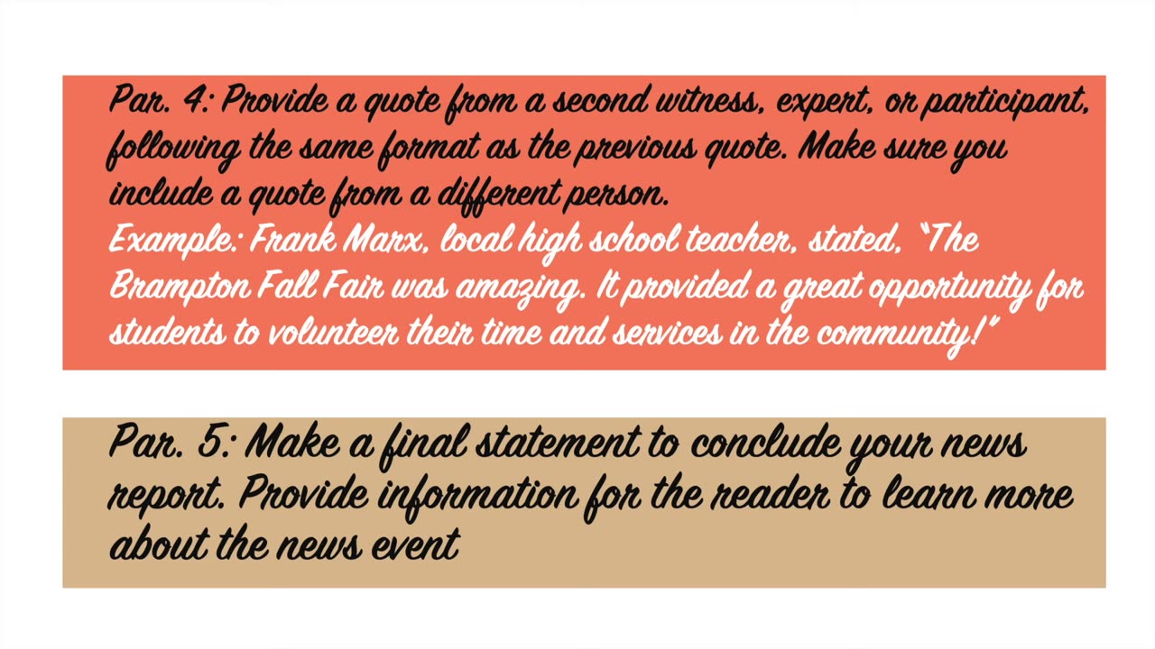 ESL - Writing a newspaper article (step-by-step guide)