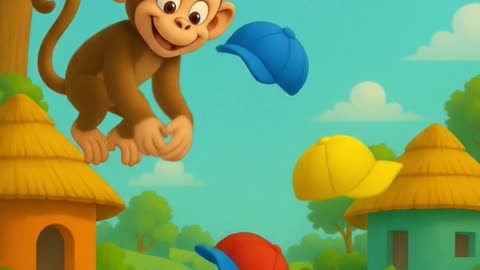 Smart Pigeon and Monkeys – Hindi Moral Story for Kids | Cartoon Jungle Kahani" #ai