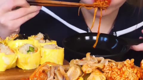 McBank Sushi ASMR 🍣 | Relaxing Eating Sounds