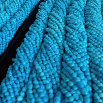 250619-11 Sleeping Beauty Turquoise Bead Strand: Star River Fragments Sealed on the Wrist