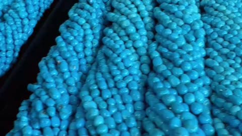 250619-11 Sleeping Beauty Turquoise Bead Strand: Star River Fragments Sealed on the Wrist