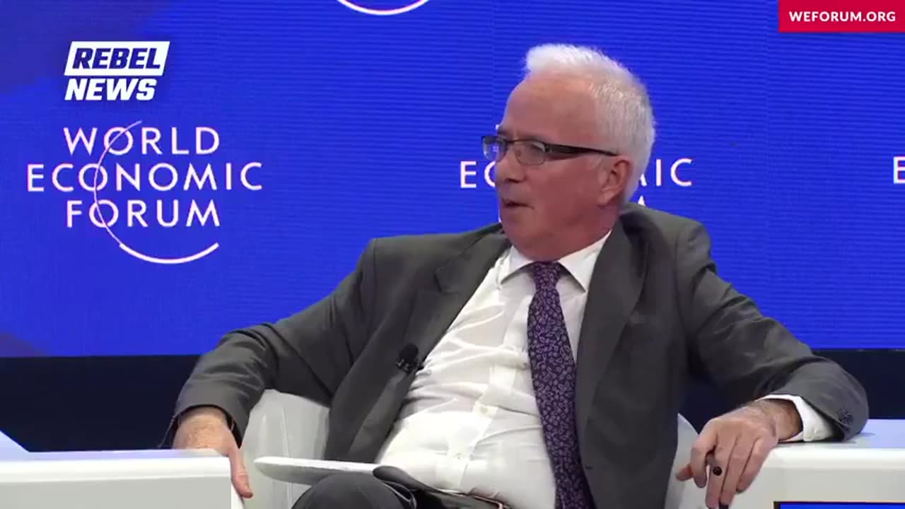 Banker Peter Sands tells the WEF about a new bi-annual "short-acting, 100% effective" vaccine.