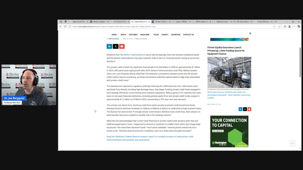 Episode 404: FED warns banks Private Credit ties create "systemic risk!"