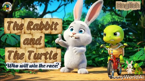 The Rabbit and The Turtle | Bedtime Story Cartoon | Moral Stories for Kids | ToonyWorldAi