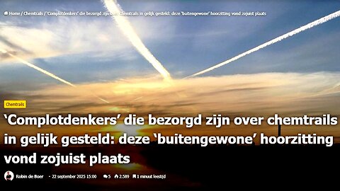 ‘Complotdenkers’ die bezorgd zijn over chemtrails in gelijk gesteld.