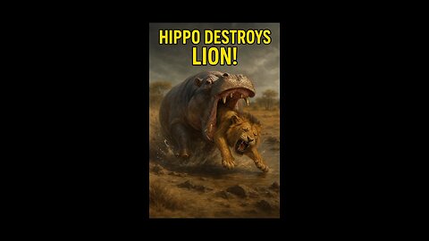 Hippo vs Lion 😱 The Real King of Africa?