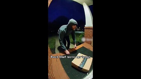 Porch pirate caught on Ring doorbell in glitter prank #porchpirate #ringdoorbell #viral #japd